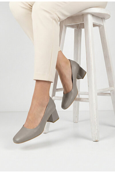 Dasha Women's taupe genuine Leather shoes with heel 41