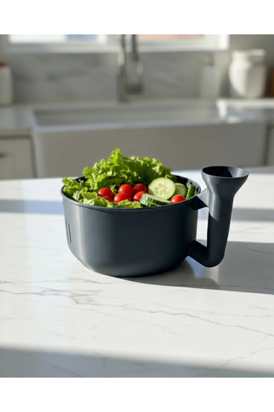 Epilons Practical Vegetable Washer with Strainer and Bowl, Ergonomic Handle, ...