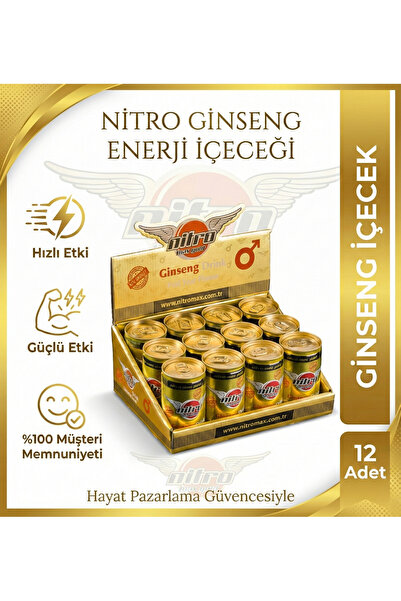 nitromax gold Ginseng +18 Enerji İçeceği - 12'li Set (Gizli Gönderim)
