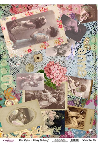 Cadence Brass Decopage Paper 29x42cm No:331