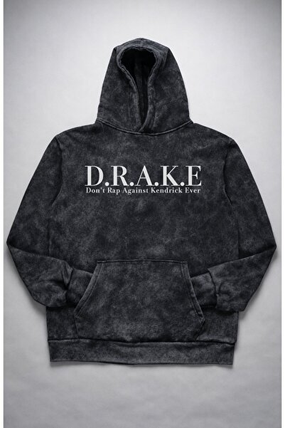 Fuddy Moda Унисекс D.R.A.K.E Kendrick Lamar печатно суитшърт с качулка, подхо...