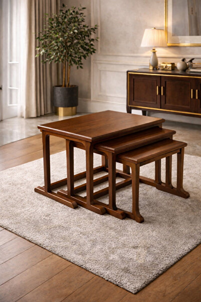 Kaan Export Zigon Sehpa Hira Ceviz Ceviz