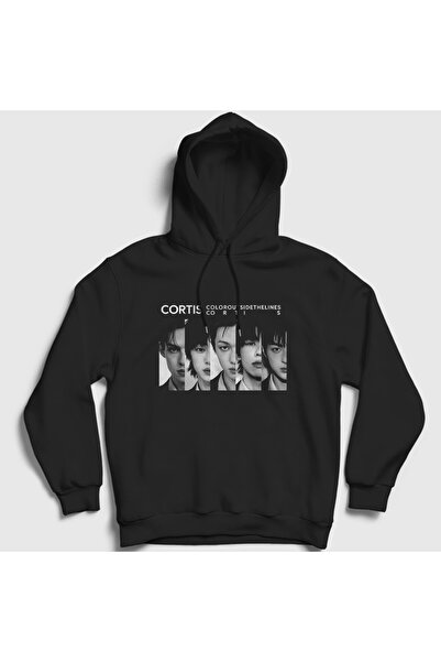 Presmono سويت شيرت بقلنسوة باللون الأسود للجنسين من Outside The Lines Cortis ...