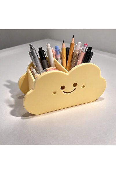 TRİMENT3D Cloud Pen Holder Desktop Organizer Cute Decorative Pen Case Office ...