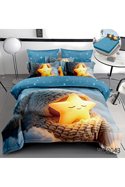 FIONNA.RO Finet 4-Piece Duvet Cover Set With 5D Stretchy In Relief - Bright Star