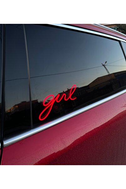 3dbaydesign Car Interior Neon Led Lighted Decor Girl (Red with 12 Volt Suctio...