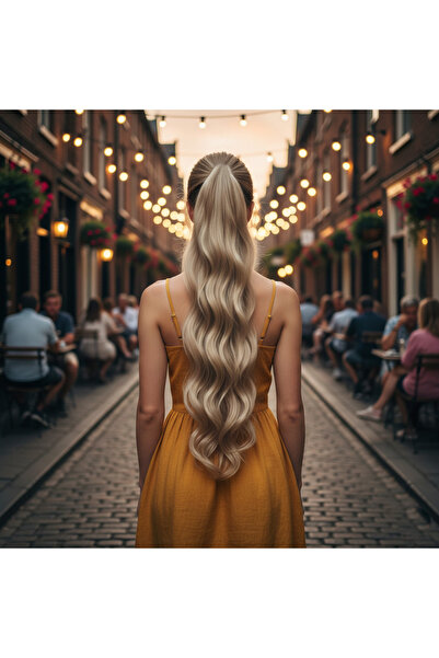 Zeysum Balköpüğü Platin Röfleli Tokalı At Kuyruğu Kabarık Dalgalı Pençe Tokal...