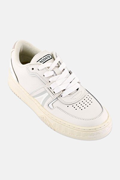 Lacoste Women L001 Lace Up Casual Shoes, Off White