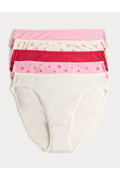 Marks & Spencer 5'li Cotton Lycra® High Leg Külot Seti