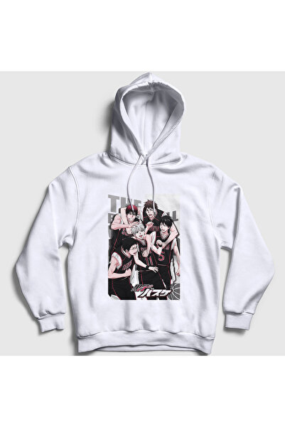Presmono Ουνισέξ Λευκό Φούτερ με Κουκούλα Μπάσκετ Ομάδας Σεϊρίν Κουρόκο 605041tt