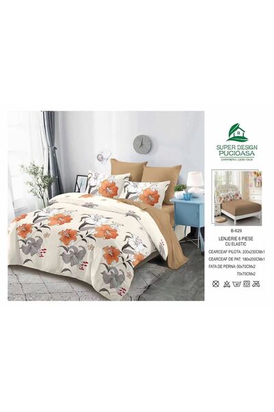 ANATOLIATEKSTILE 6-piece Duvet Cover Set – Complete set of fine Cotton and St...