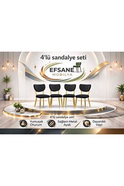 Efsane i.E.G ELMA SANDALYE 4 ADET MUTFAK YEMEK ODASI SALON BALKON BAHÇE OTEL ...
