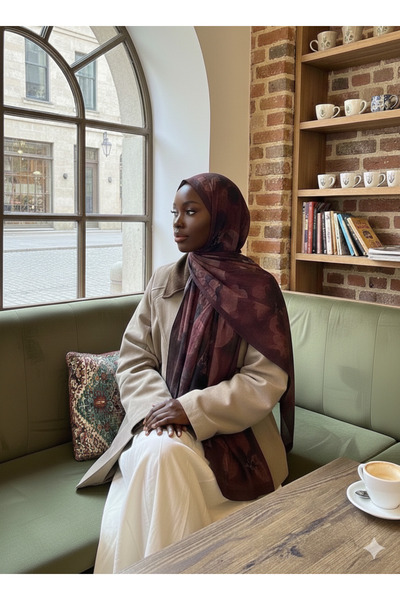 Helyabutik Çiçek desen batik bambu şal