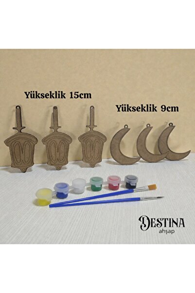 Destina Ahşap Ramazan Temalı Boyama Seti - Ahşap Boyama