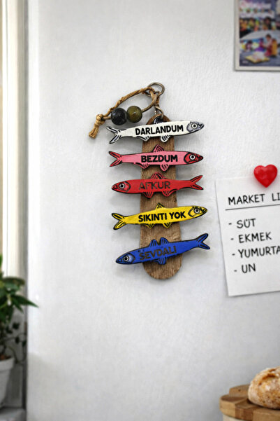 seymenbıçakçılık Balık Figürlü Ahşap Magnet 1’li – Dekoratif Buzdolabı Süsü