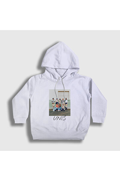 Presmono سويت شيرت بقلنسوة للأطفال باللون الأبيض من نوع K Pop Unis 601612tt