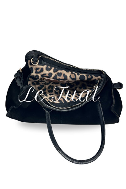 Le Tual Süet Görünümlü Hakiki Deri Çanta