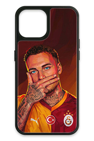 Galatasaray iPhone 13 Uyumlu Noa Lang Gol Sevinci Cam Lisanslı Telefon Kılıfı