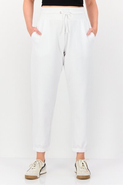 Don't Call Me Jennyfer Women Regular Fit Plain Drawstring Sweatpants, White