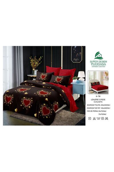 ANATOLIATEKSTILE 6-piece Duvet Cover Set – Complete set of fine Cotton and St...