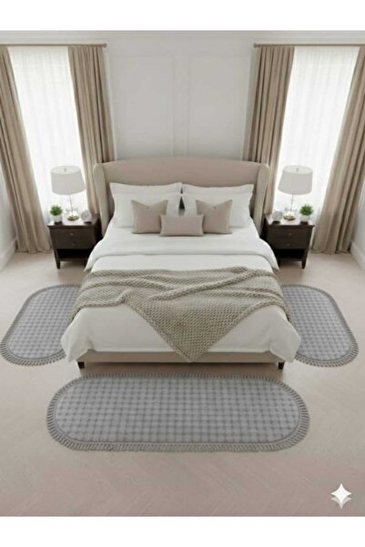 ALTUN CARPET مجموعة من 3 قطع سجادة بيضاوية الشكل غير قابلة للانزلاق بتصميم بي...