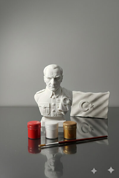 İNLAKECHANDMADE İn Lak'Ech Atatürk Büstü Ve Türk Bayrağı Boyama Seti - Hobi S...