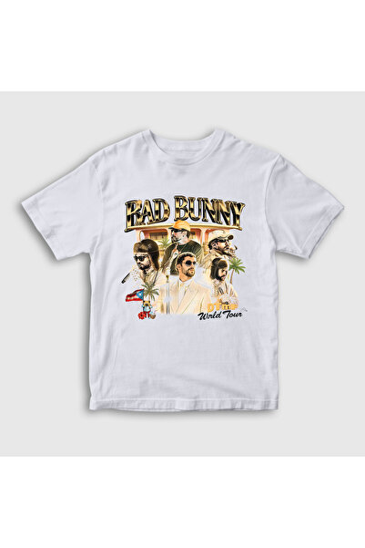 Presmono Unisex dečja bela svetska turneja DtMF Bad Bunny T-shirt 605459tt