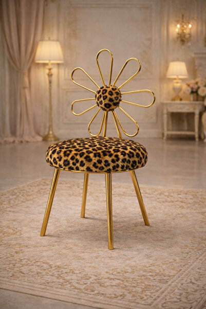LORENCONCEPT PAPATYA TASARIM SANDALYE MODERN SANDALYE GOLD KAPLAMA PELÜŞ SAND...