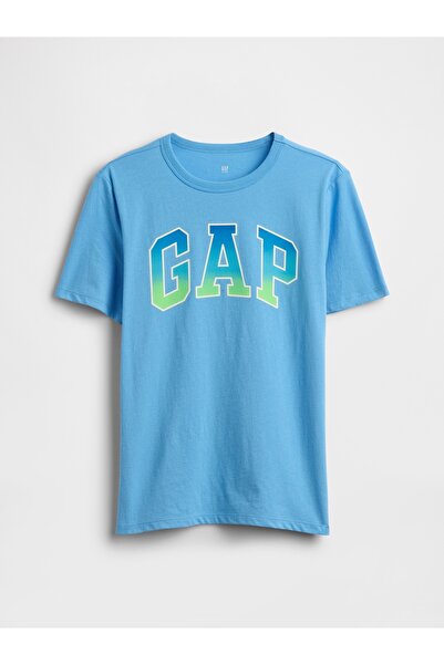 GAP Erkek Çocuk Açık Mavi Logo T-Shirt