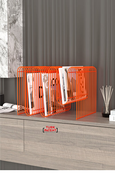 boz concept home Koltuk Yanı Metal Dergilik Space Age Dekoratif Metal Gazetel...