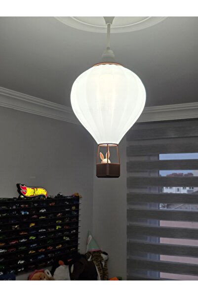 Pilovestik Uçan Balon Çocuk ve Bebek Odası Avizesi - Tavşan Figürlü Dekoratif...