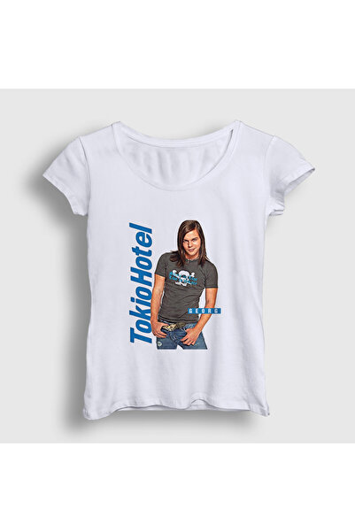 Presmono Women's White Poster Georg Listing Tokio Hotel T-Shirt 604068Tt
