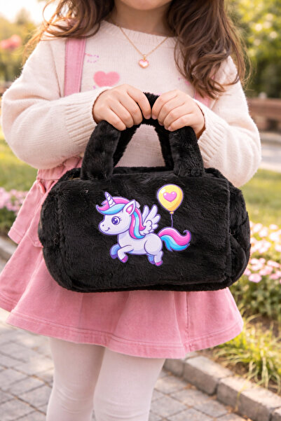 MakeWell Плюшена чанта за момичета Unicorn – мини чанта с цип за рамо Kawaii ...