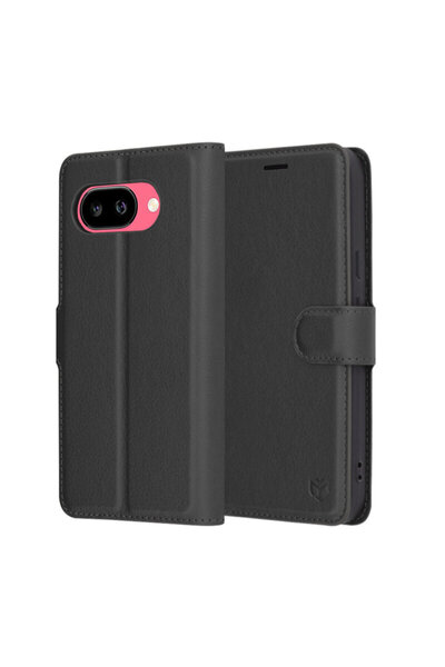 Techsuit Leather Folio Case for Google Pixel 9a, Black
