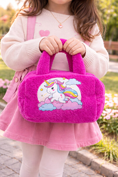 MakeWell Плюшена чанта за момичета Unicorn – мини чанта с цип за рамо Kawaii ...