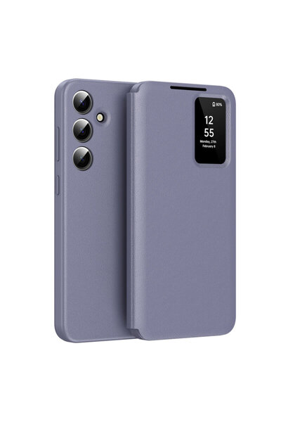Techsuit Carcasă SmartView pentru Samsung Galaxy S25 Plus, violet