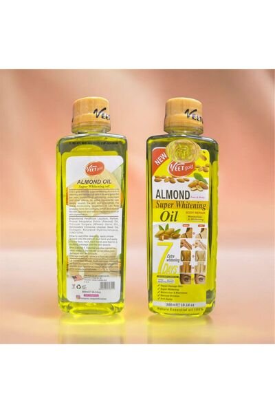 Veet Gold زيت اللوز لتفتيح البشرة، 300 مل - زيت للجسم لتفتيح وترطيب البشرة وم...
