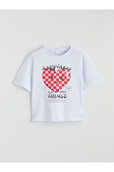 LC Waikiki طقم بيجامة بناتي من Heart مطبوع مع شورت