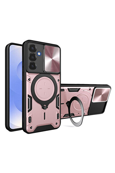 Techsuit Carcasă CamGuard Pro pentru Samsung Galaxy S25, auriu-roz