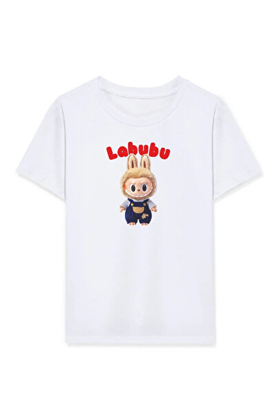 Vacrol Girl Labubu Kids Printed T-Shirt - White