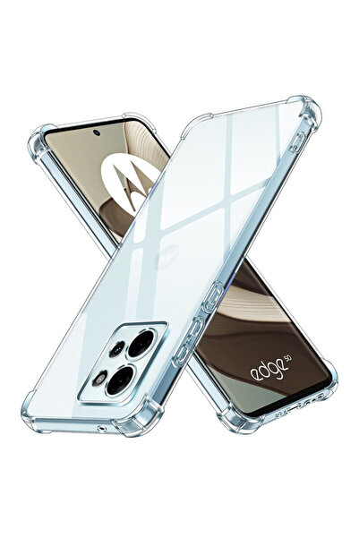 Techsuit Husă din silicon transparentă rezistentă la șocuri pentru Motorola E...
