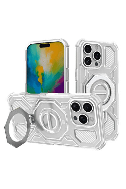 Techsuit Carcasă Carbon Shield PRO pentru iPhone 16 Pro, albă