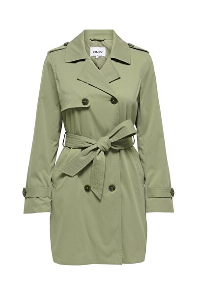 ONLY Women's Khaki Onldısa Lıfe Db Trenchcoat Cc Otw Coat 15361537-Mermaid