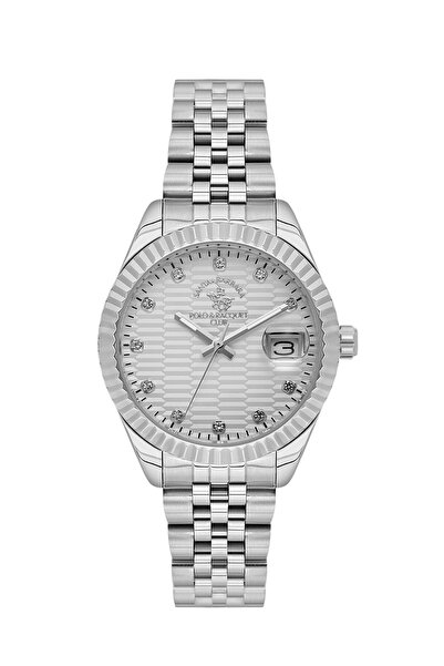 Santa Barbara Polo & Racquet Club Silver Stainless Steel Watch for Women SB.1...
