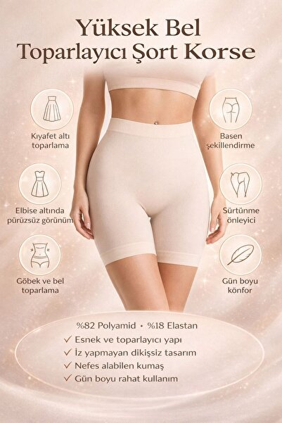 HB TREND Women's High Waist Tummy Control Shorts - Seamless Smoothing and Hip...