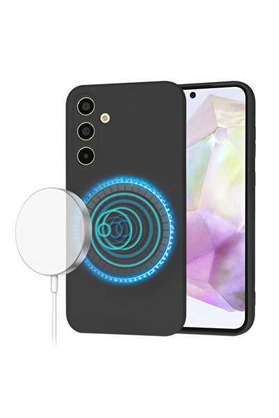 Techsuit Husă SoftFlex MagSafe pentru Samsung Galaxy A35 5G, Neagră