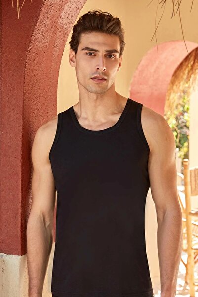 HARMAN TEKSTİL Harman Berrak Men's Tank Top with Straps 3-Pack