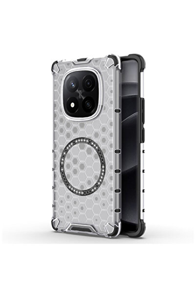 Techsuit Прозрачен калъф за Xiaomi Redmi Note 14 Pro+ 5G HoneyComb Shield Mag...