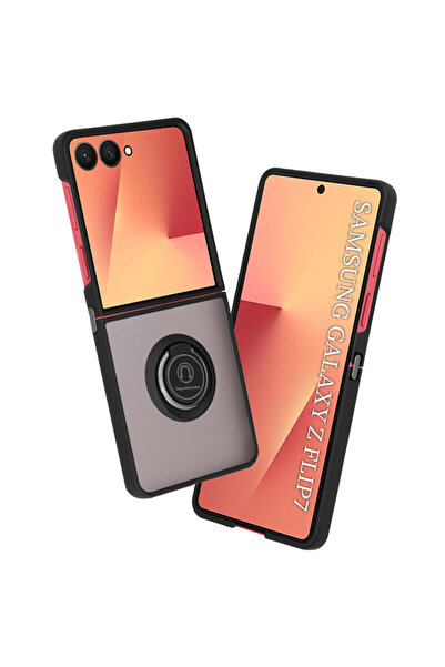 Techsuit Carcasă Glinth pentru Samsung Galaxy Z Flip 7 cu inel magnetic pentr...