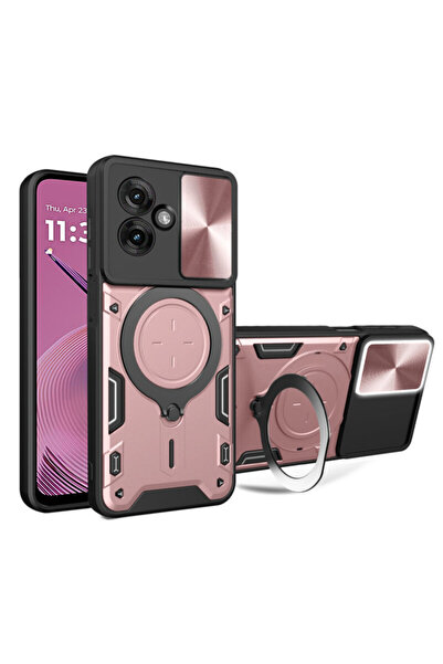 Techsuit Husă Motorola Moto G55 CamGuard Pro, Auriu Roz